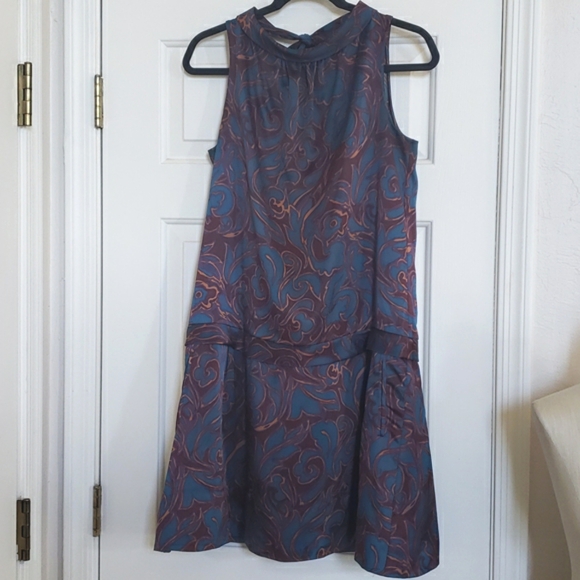 MARC by MARC JACOBS Silk Dress Cutout Back Jewel-Tone Paisley SIZE MEDIUM - Picture 11 of 15